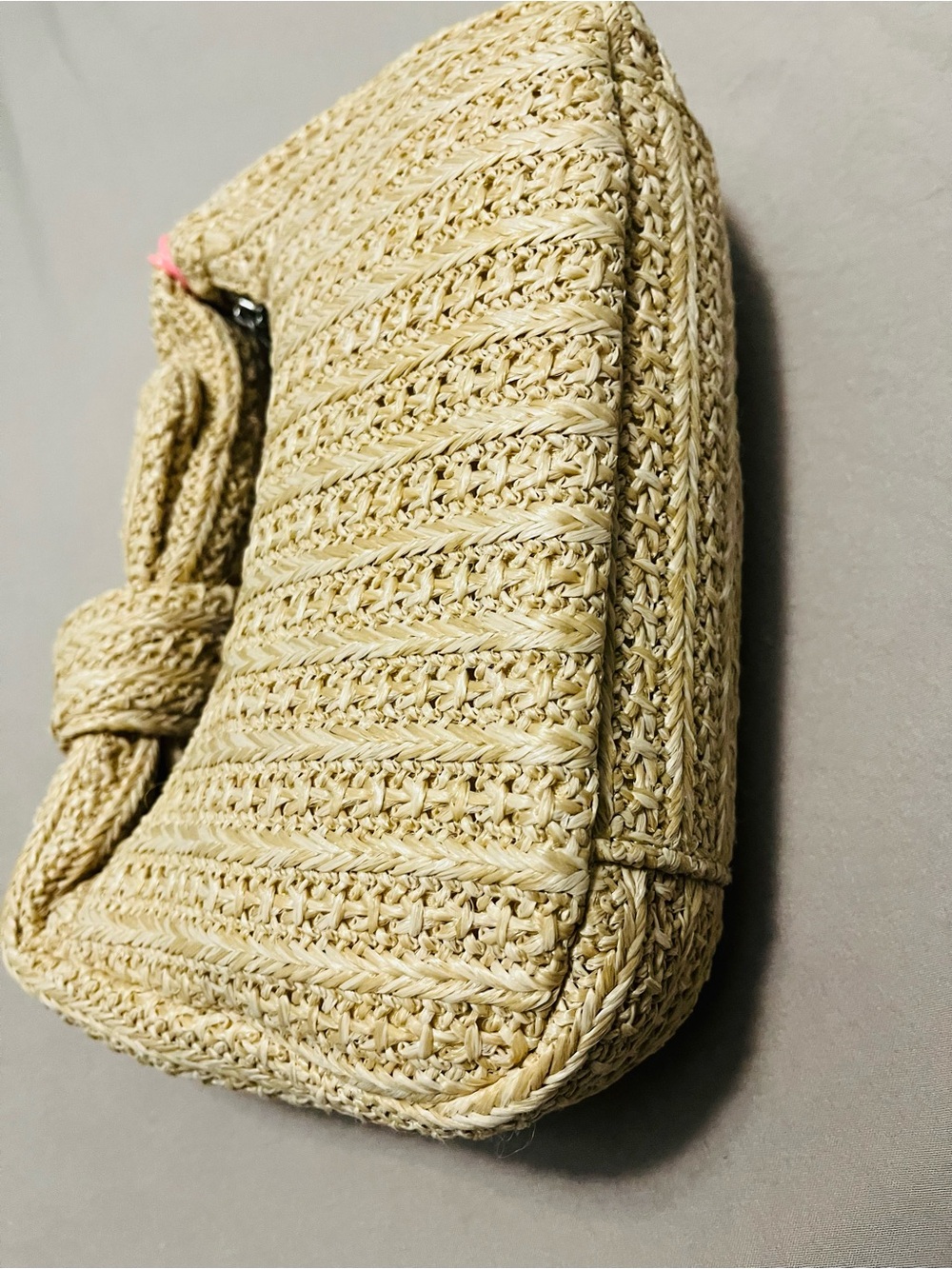 Knotted Straw Shoulder Bag in Natural - Picture 4 of 6